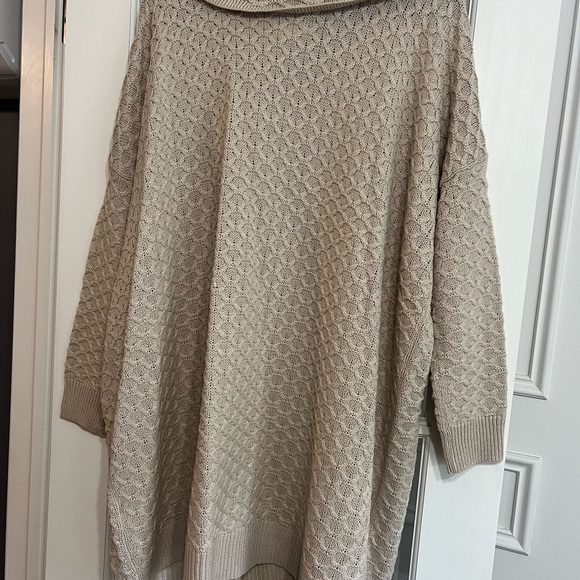 Cozy Beige Cowl Neck Sweater - Picture 8 of 8